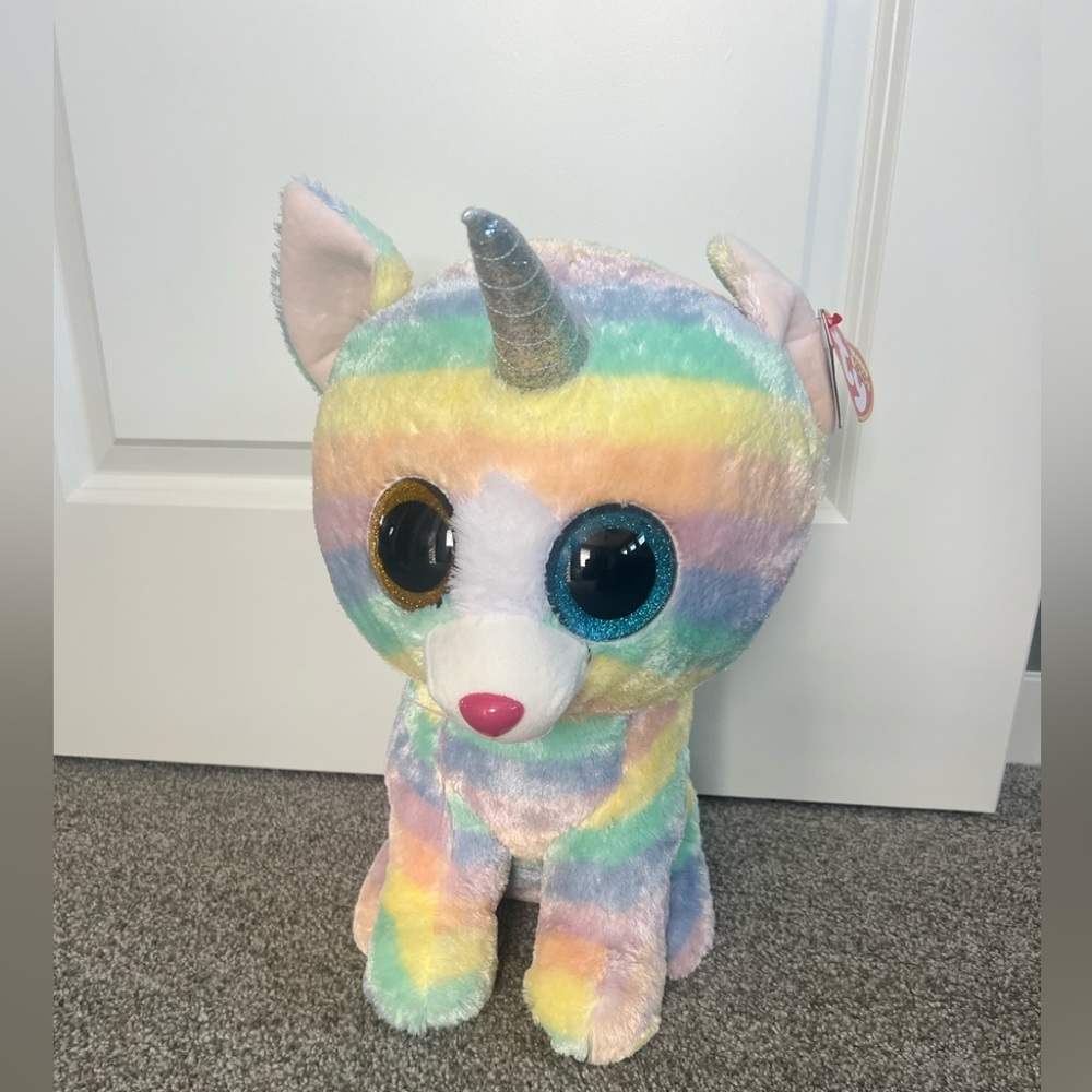 NEW TY Beanie Boos Unicorn Cat
HEATHER UniCat (Glitter Eyes)
LARGE Plush Toy 17"